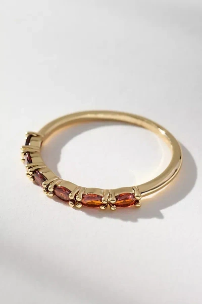 By Anthropologie Delicate Crystal Stone Ring In Red