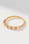 By Anthropologie Delicate Crystal Stone Ring In Transparent