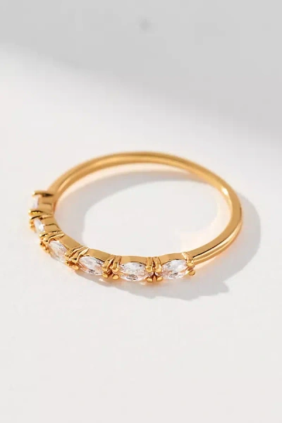 By Anthropologie Delicate Crystal Stone Ring In Transparent