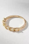 By Anthropologie Delicate Crystal Stone Ring In Yellow