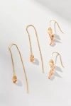 By Anthropologie Delicate Drippy Earrings, Set Of 2 In Gold