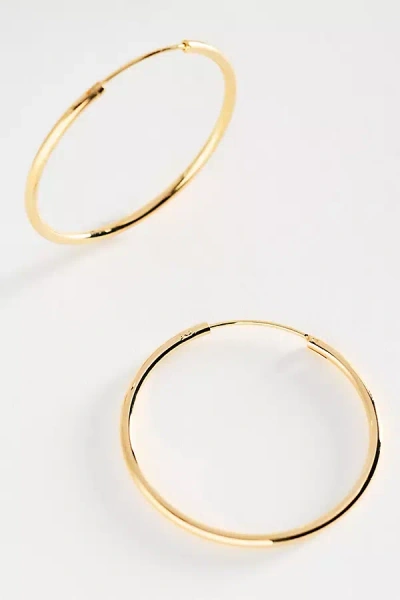 By Anthropologie Delicate Gilded Hoop Earrings In Gold