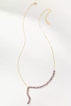By Anthropologie Delicate Glass Stone Necklace In Brown