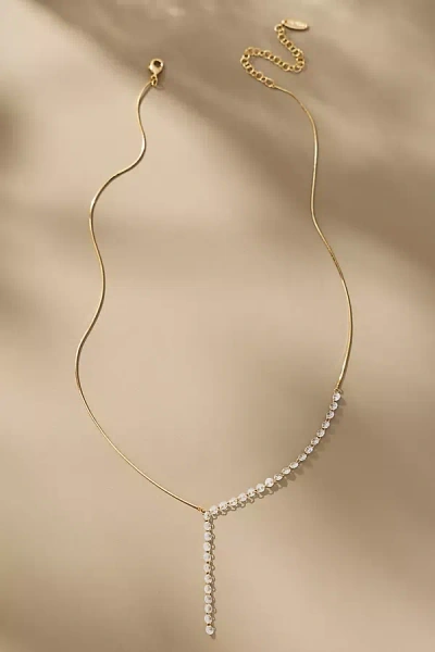 By Anthropologie Delicate Glass Stone Necklace In Transparent