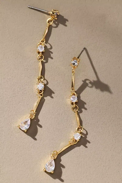 By Anthropologie Delicate Glitz Drop Earrings In Transparent