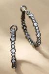 By Anthropologie Delicate Glitz Hoop Earrings In Black