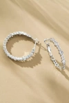 By Anthropologie Delicate Glitz Hoop Earrings In Silver