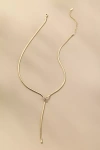 By Anthropologie Delicate Herringbone Y Necklace In Gold