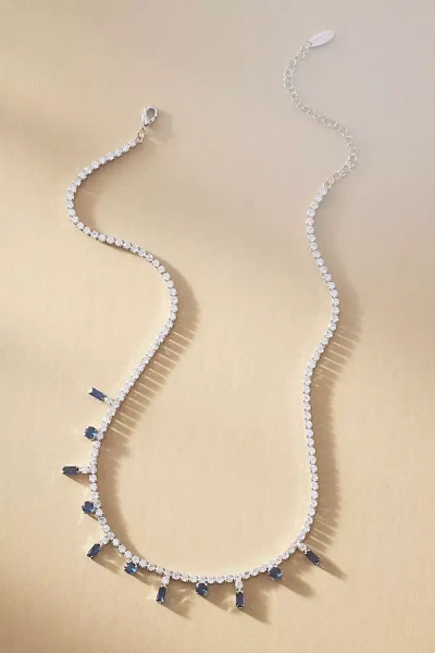 By Anthropologie Delicate Jewel Necklace In Blue