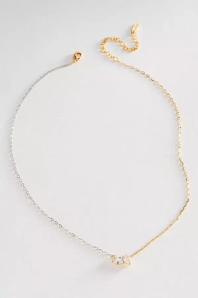 By Anthropologie Delicate Mixed Stone Necklace In Gold