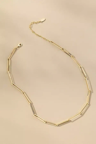 By Anthropologie Delicate Paperclip Necklace In Gold