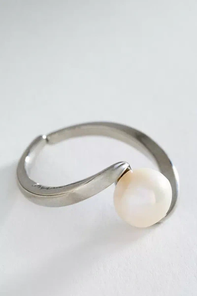 By Anthropologie Delicate Pearl Ring In Gray