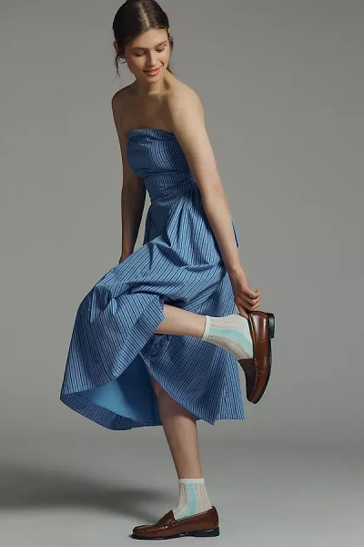 By Anthropologie Delicate Pointelle Socks In Blue