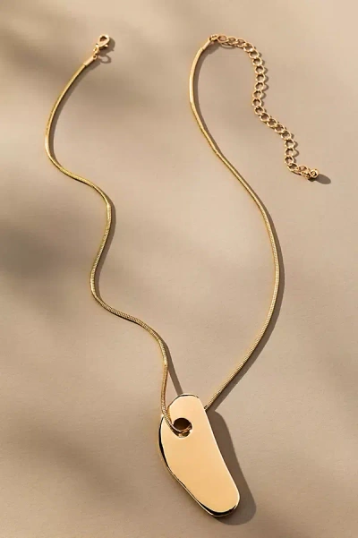 By Anthropologie Delicate Sculptural Pendant Necklace In Gold