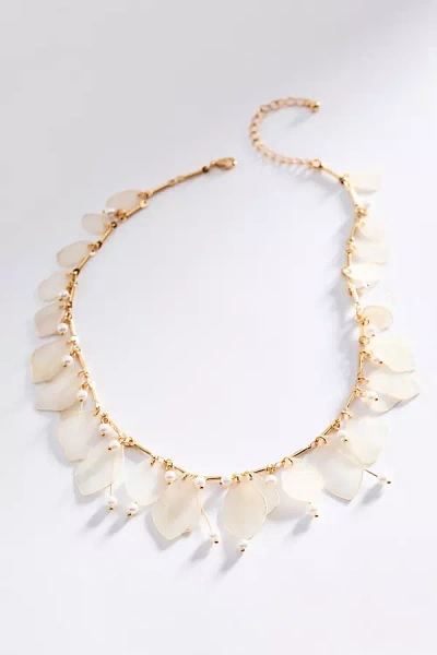 By Anthropologie Delicate Shell Collar Necklace In Neutral