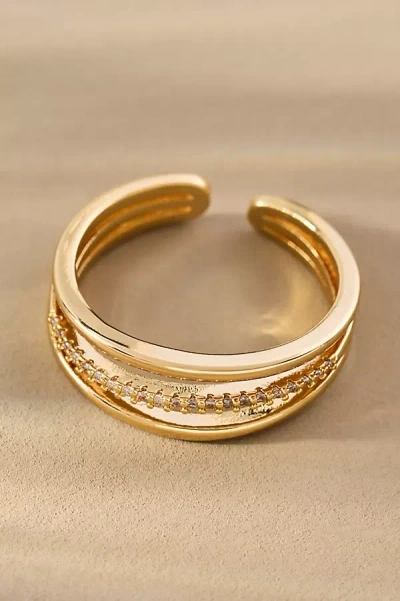 By Anthropologie Delicate Stacked Ring In Gold