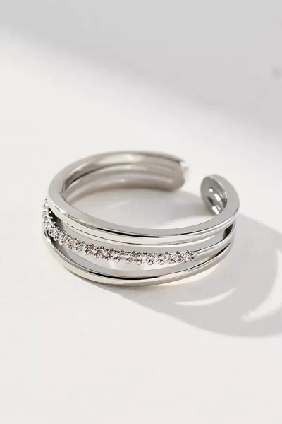 By Anthropologie Delicate Stacked Ring In Silver