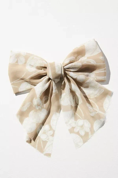 By Anthropologie Dewy Tropics Hair Bow In Neutral