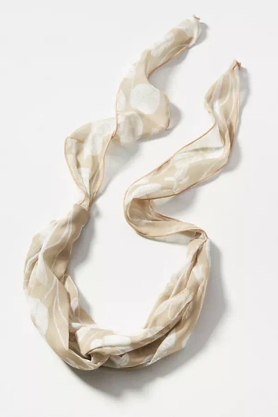 By Anthropologie Dewy Tropics Hair Scarf In White