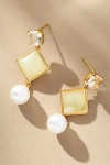 By Anthropologie Diamond Crystal Drop Earrings In Yellow