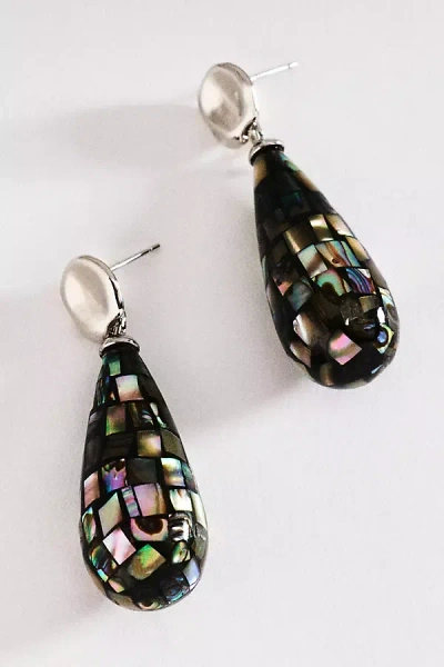 By Anthropologie Disco Shell Teardrop Earrings In Multi