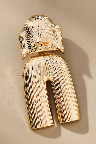 By Anthropologie Dog Brooch In Gold