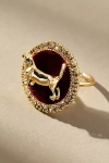 By Anthropologie Dog Cameo Cocktail Ring In Gold