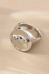 By Anthropologie Dog Icon Cocktail Ring In Silver