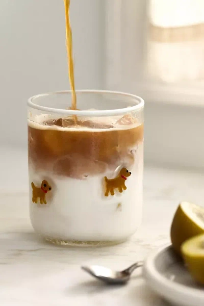 By Anthropologie Dog Icon Juice Glass In Multi