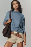 By Anthropologie Dolman Turtleneck Top In Blue