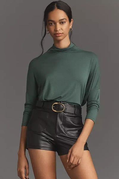 By Anthropologie Dolman Turtleneck Top In Green