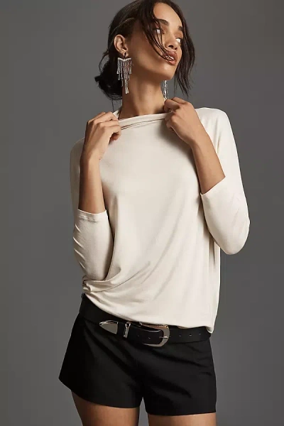 By Anthropologie Dolman Turtleneck Top In White