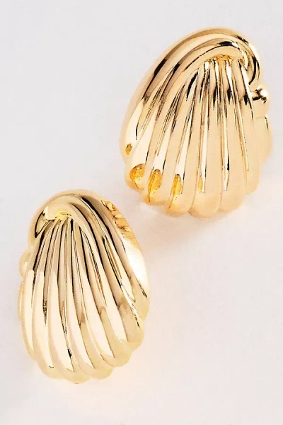 By Anthropologie Dome Sculptural Post Earrings In Gold