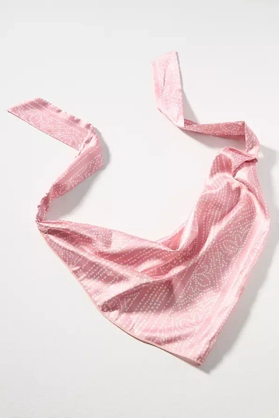By Anthropologie Dotted Print Hair Scarf In Pink