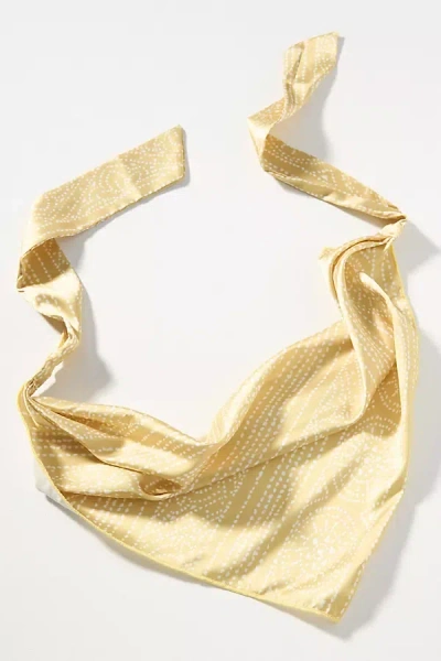 By Anthropologie Dotted Print Hair Scarf In Yellow