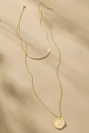 By Anthropologie Double Chain Pendant Necklace In Gold