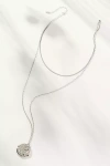 By Anthropologie Double Chain Pendant Necklace In Silver
