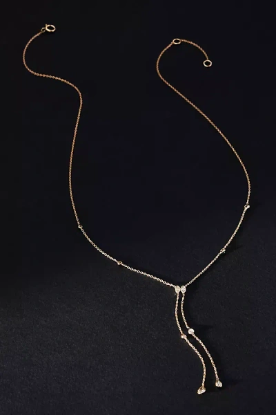 By Anthropologie Double Chain Y-neck Necklace In Metallic