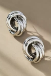 By Anthropologie Double Knot Post Earrings In Silver