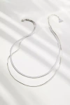 By Anthropologie Double Layer Herringbone Necklace In Silver