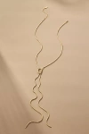 By Anthropologie Double Layered Knotted Lariat Necklace In Gold