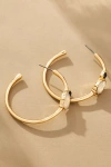 By Anthropologie Double Stone Hoop Earrings In Blue