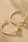 By Anthropologie Double Stone Hoop Earrings In Clear