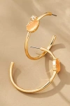 By Anthropologie Double Stone Hoop Earrings In Orange