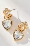 By Anthropologie Double Twist Crystal Earrings In Gold