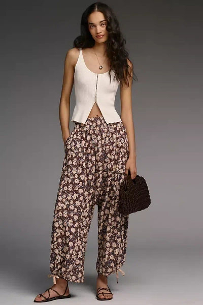 By Anthropologie Draped Harem Pants In Green