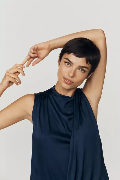 By Anthropologie Drapey Tank Top In Blue