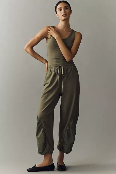 By Anthropologie Drawstring Jumpsuit In Green