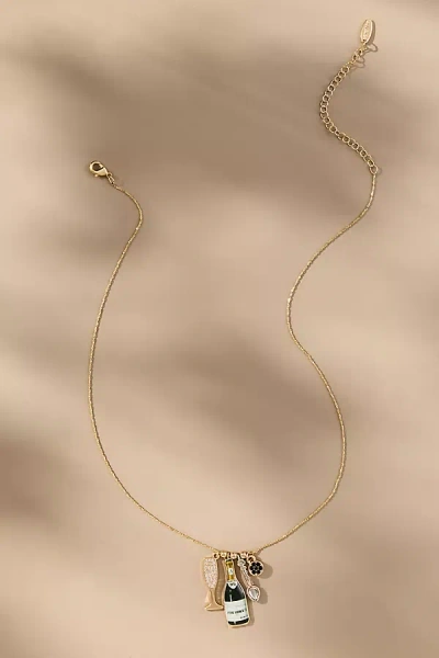 By Anthropologie Drink Icon Necklace In Black