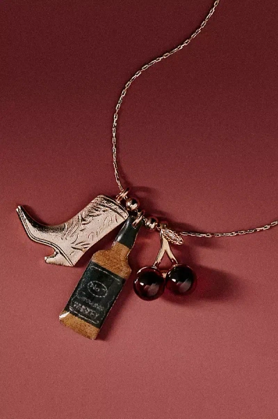 By Anthropologie Drink Icon Necklace In Multi
